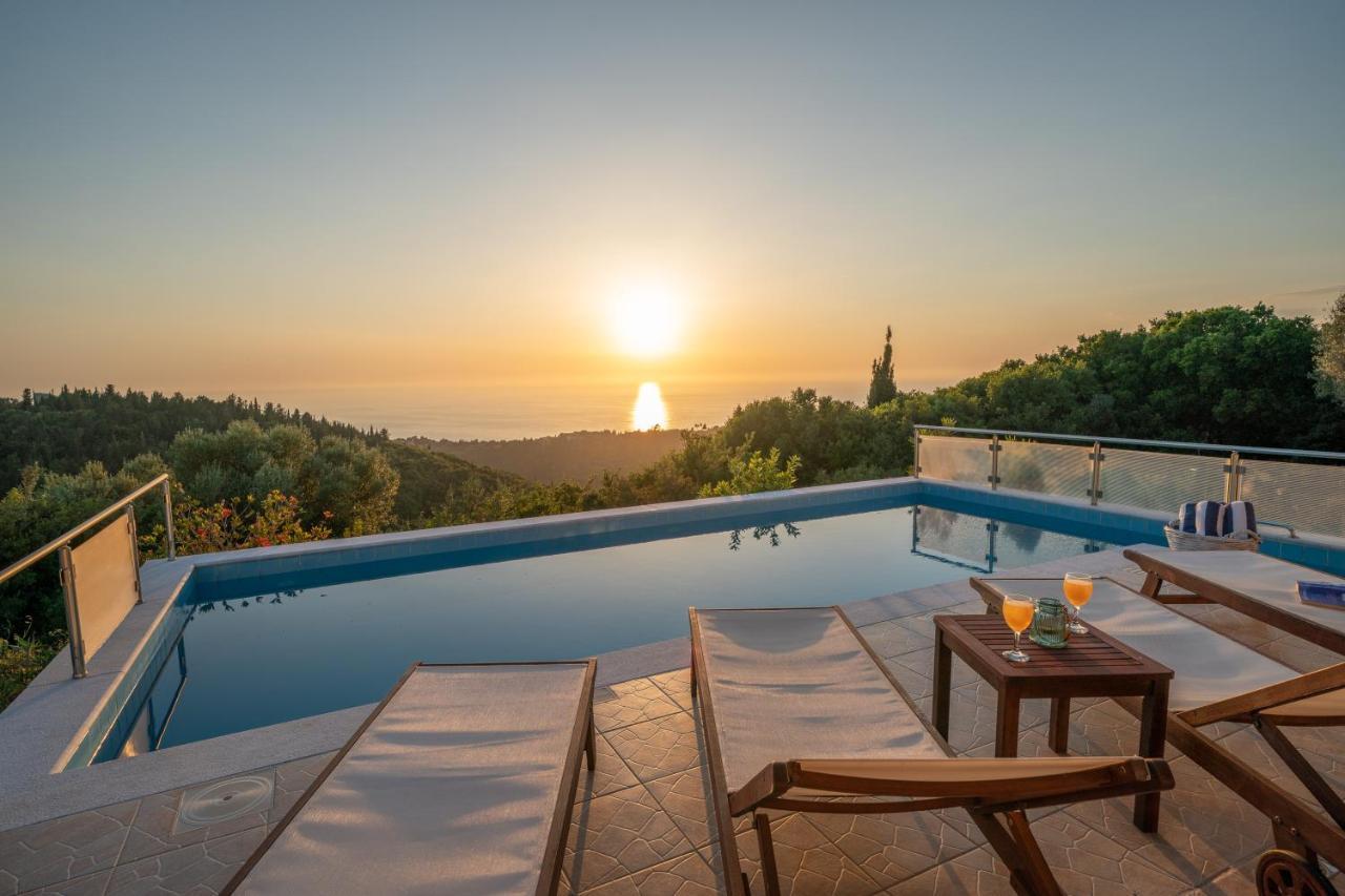 Stone Villa Eriphyle ,Private Witn Sunset View Fiskardo Exterior foto
