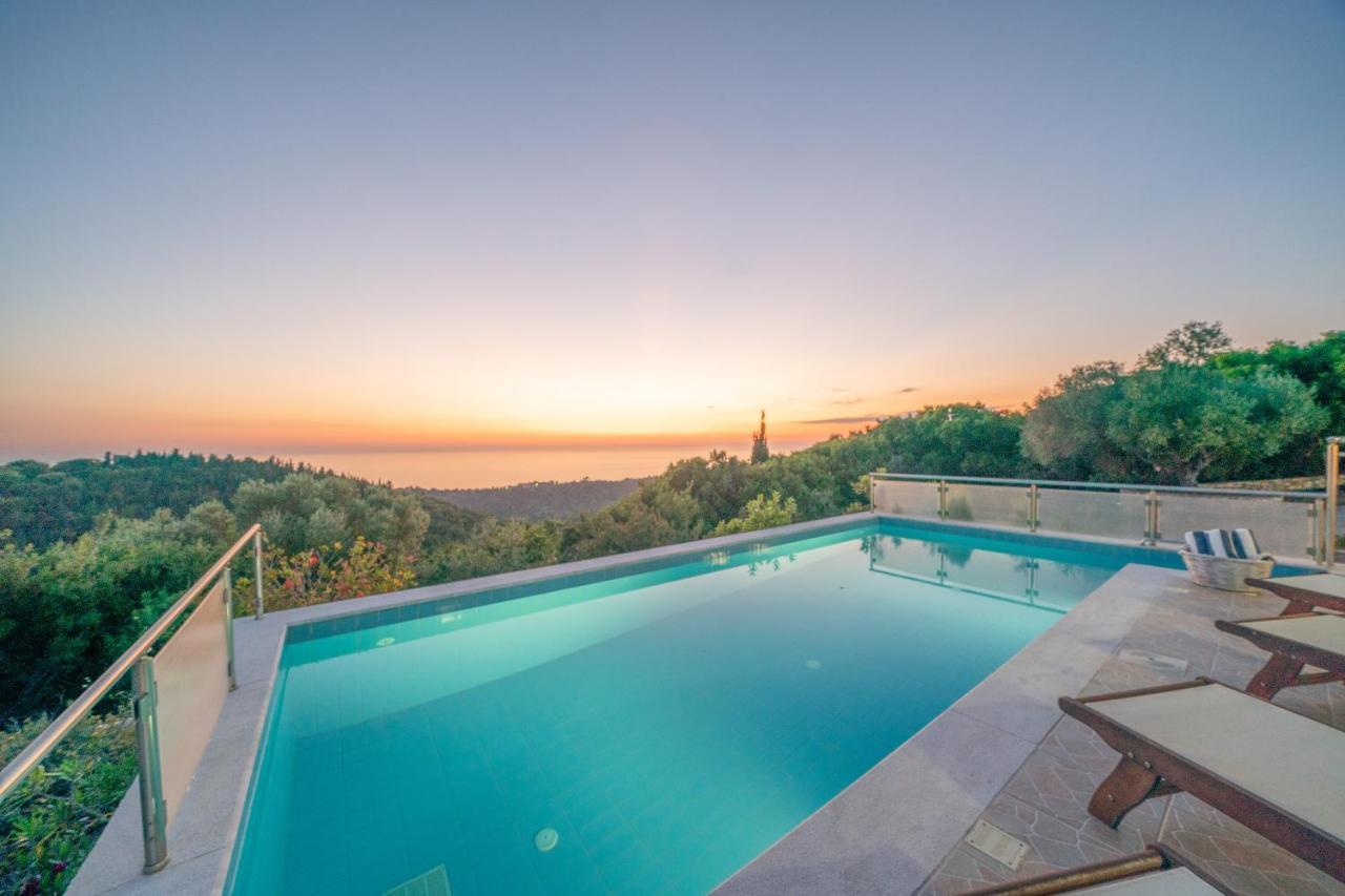 Stone Villa Eriphyle ,Private Witn Sunset View Fiskardo Exterior foto
