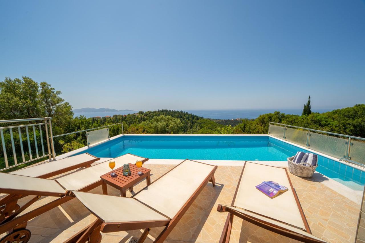 Stone Villa Eriphyle ,Private Witn Sunset View Fiskardo Exterior foto