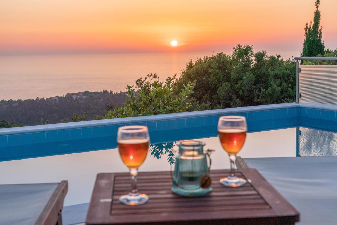 Stone Villa Eriphyle ,Private Witn Sunset View Fiskardo Exterior foto