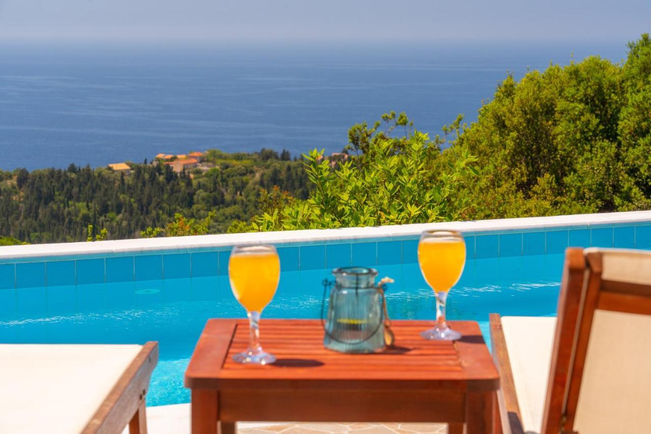Stone Villa Eriphyle ,Private Witn Sunset View Fiskardo Exterior foto